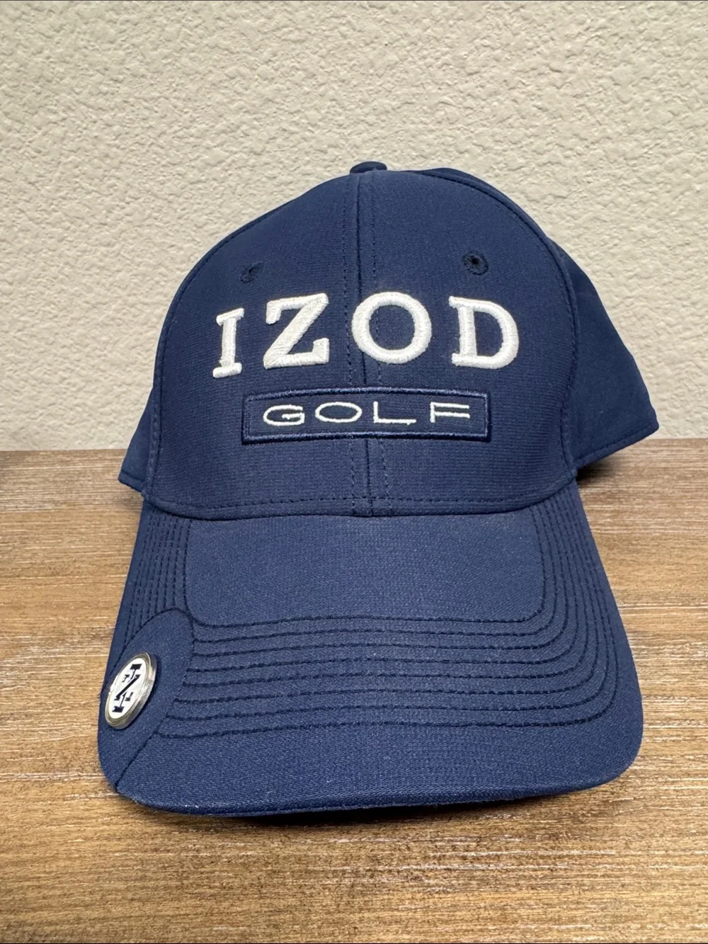 Izod Navy Blue Embroidered Golf Cap